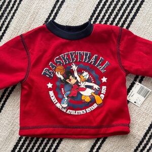 Disney Baby Vintage Basketball Sweatshirt 12m NWT (deadstock)